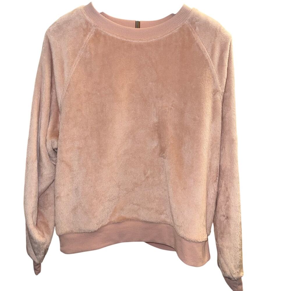 Arizona Jean Co Soft Velour Blush Pink Sweatshirt - Size Large